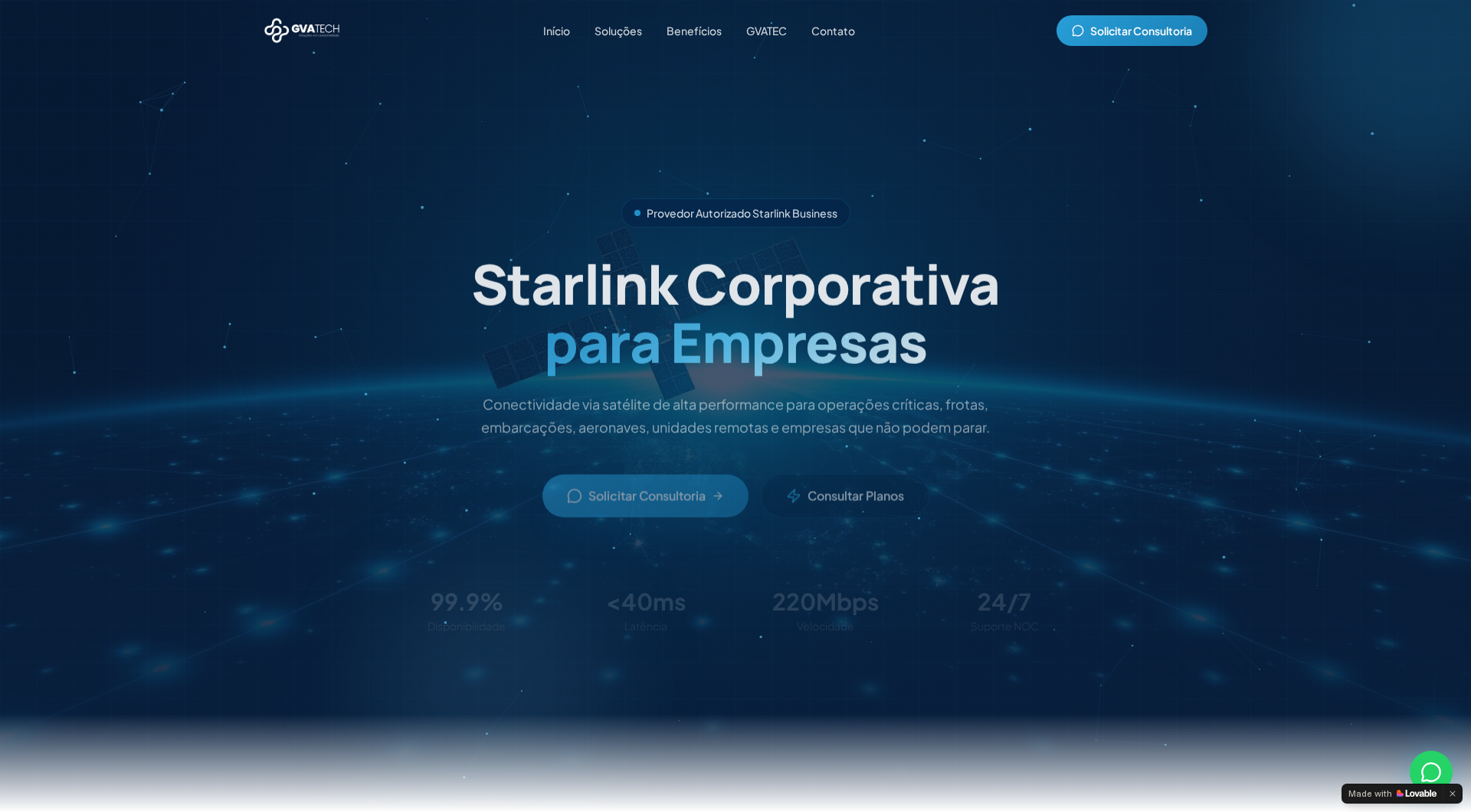 Projeto digital Starlink GVATECH